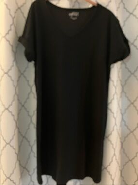 🌸Style & Co Sport Black V-Neck Short Sleeve Dress